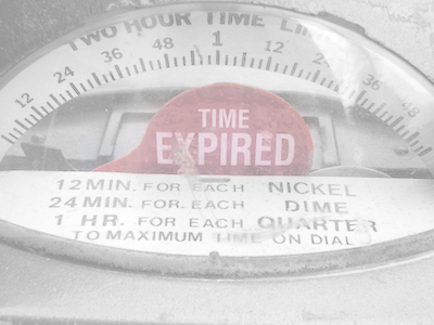 Photo of an expired parking meter to illustrate that this election has expired.
